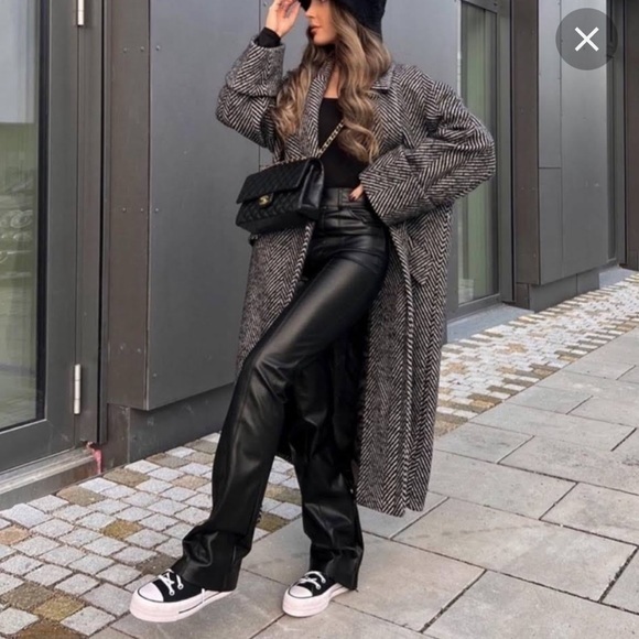 Zara Pants & Jumpsuits Zara New Full Length Faux Leather Pants